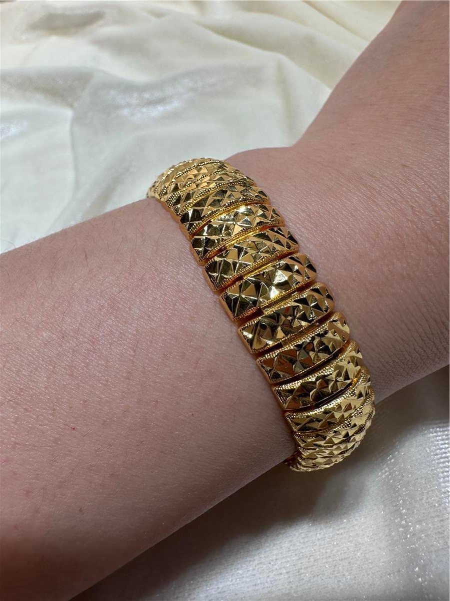 Gold  İthal 22.A. Baklava Dilim Desen   Bileklik 
