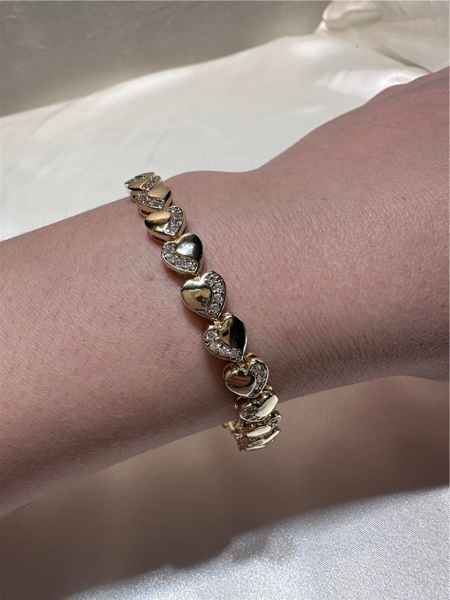 Gold Kalpli Simetrik Zirkon Taş 14.K 