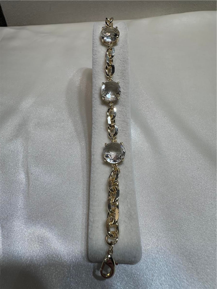 Gold Şeffaf 3 Adet Taş Zirkon Model