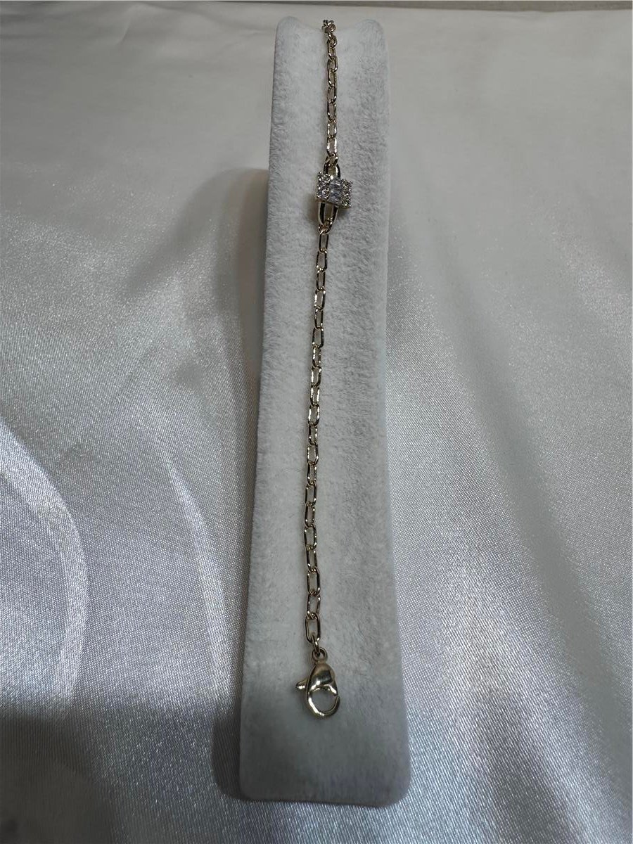 Gold Tek Küçük Baget Zinçirli Bileklik