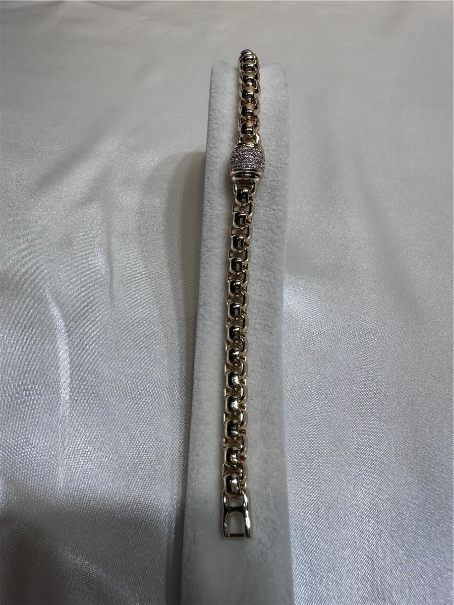 Gold Zirkon Taş İthal 14.K Gurmet Model Bileklik 