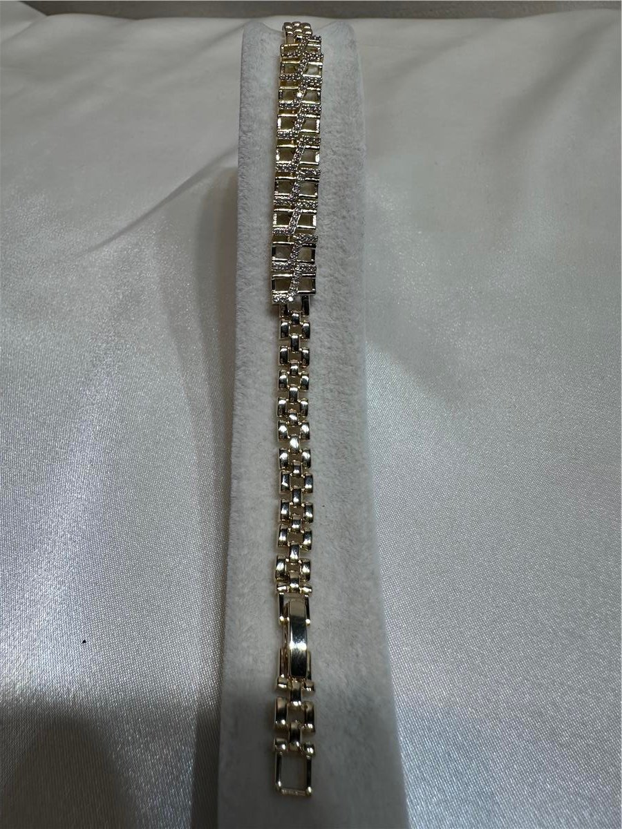 Gold Zirkon Taş İthal 14.K Gurmet Model Bileklik 