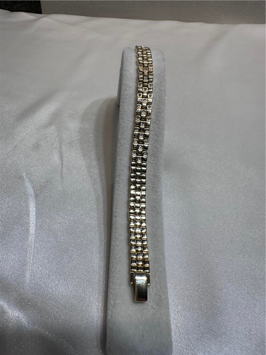 Gold Zirkon Taş İthal 14.K Mısır Model Bileklik 