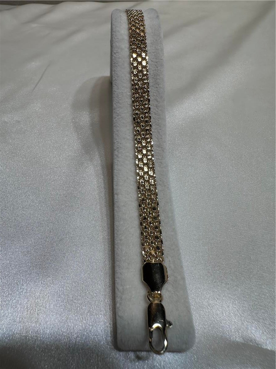 Gold Zirkon Taş İthal 14.K Sır Bileklik 