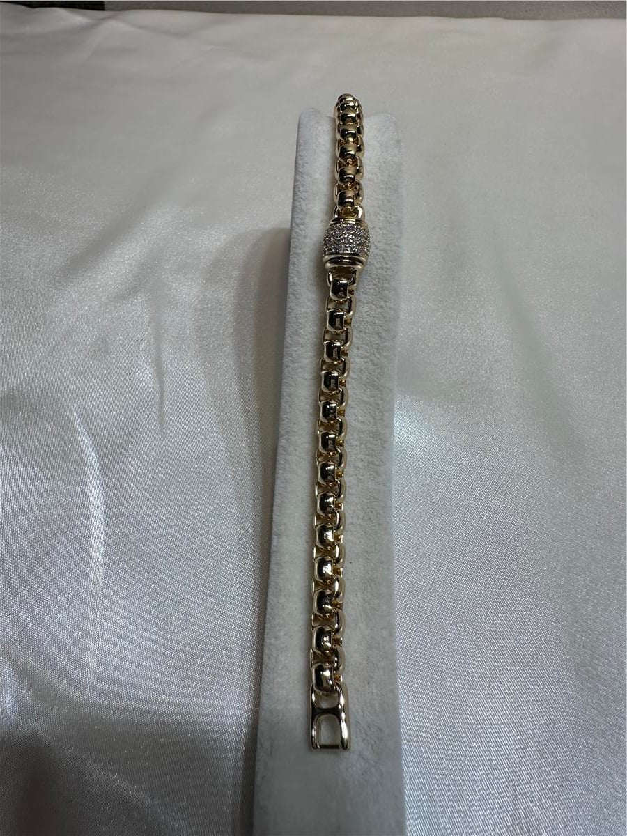 Gold Zirkon Taş İthal 14.K Gurmet Model Bileklik 