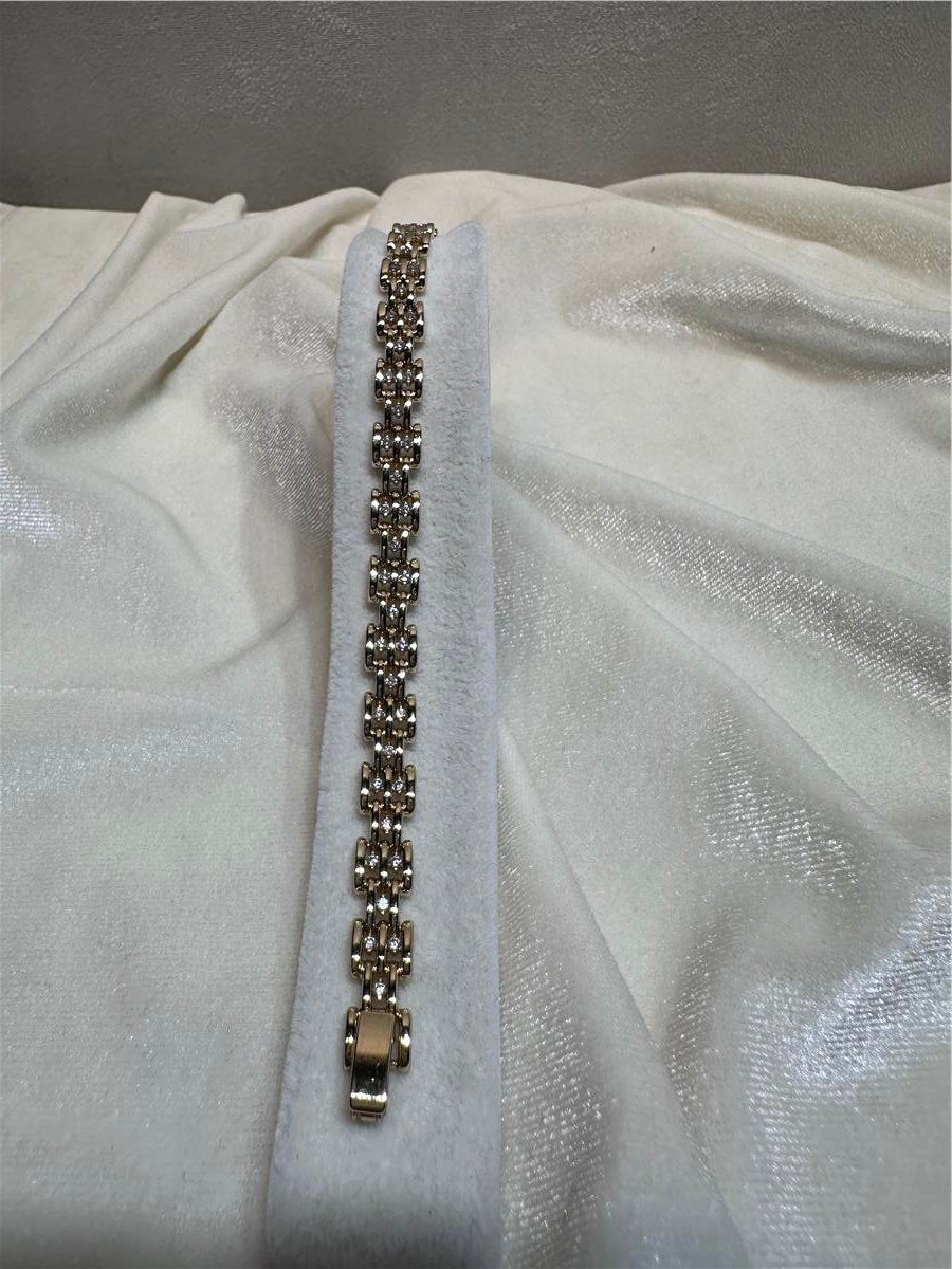 Gold Zirkon Taş İthal 14.Khasır Bileklik 
