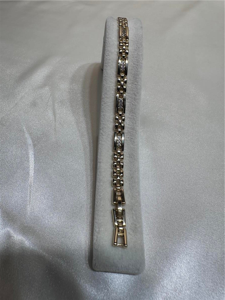 Gold Zirkon Taş İthal 14.K Mısır Model Bileklik 