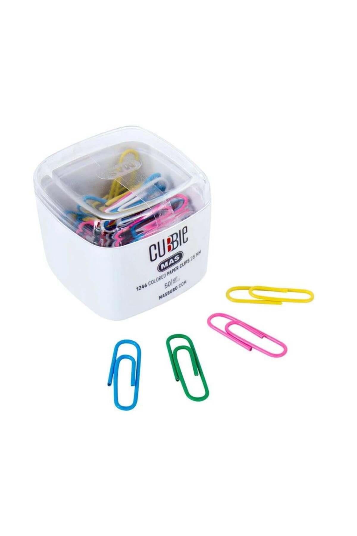 1246 Cubbie Renkli Ataş 28mm 50 Adet