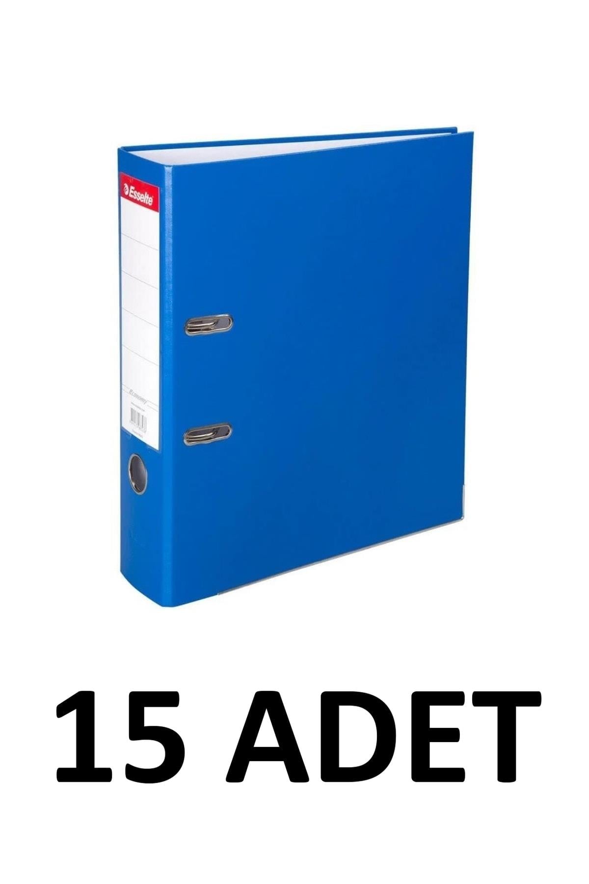 15 Adet Mavi Dar Plastik Büro Klasörü 9945eco