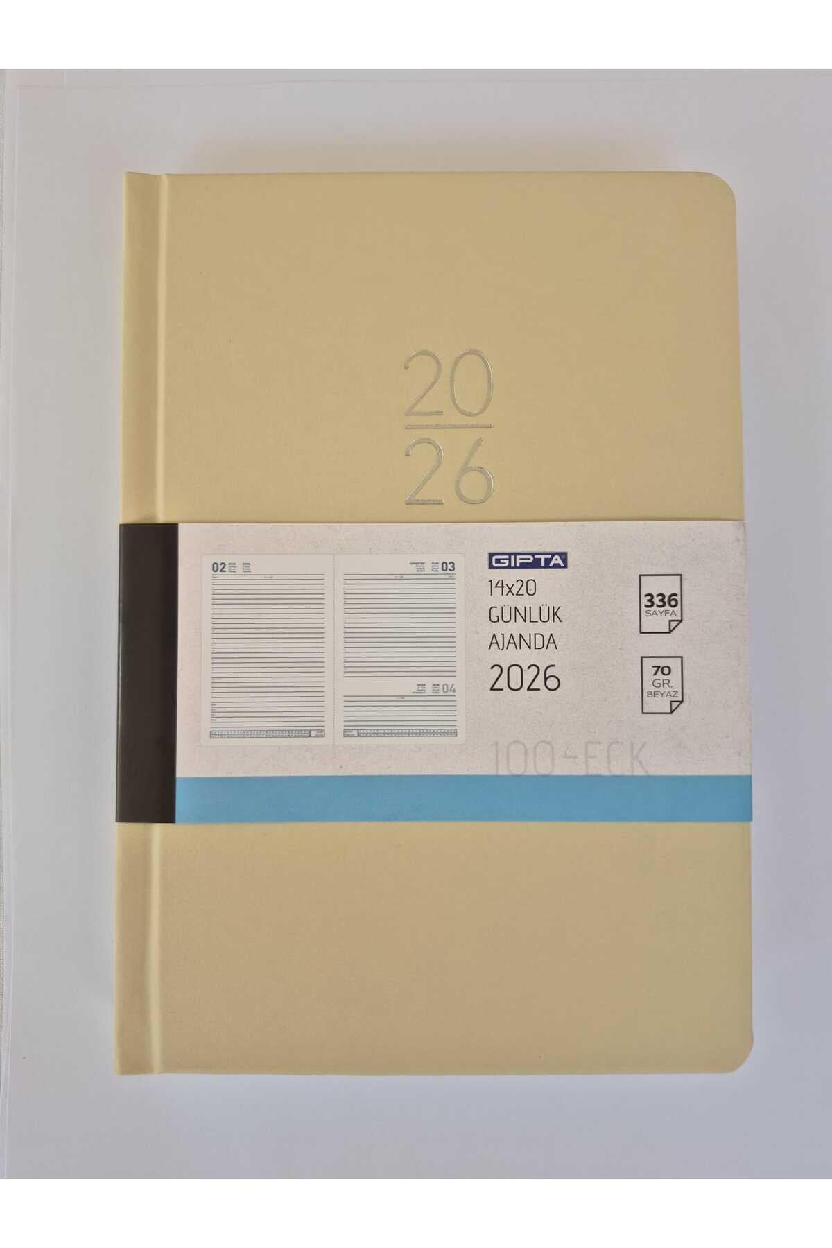 2026 AJANDA 100-ECK 14X20 GÜNLÜK AJANDA KREM
