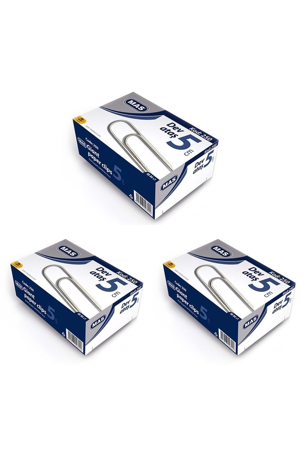 250 Dev Ataş No 5 cm Nikel Kaplı 50 Adet 3'lü Paket