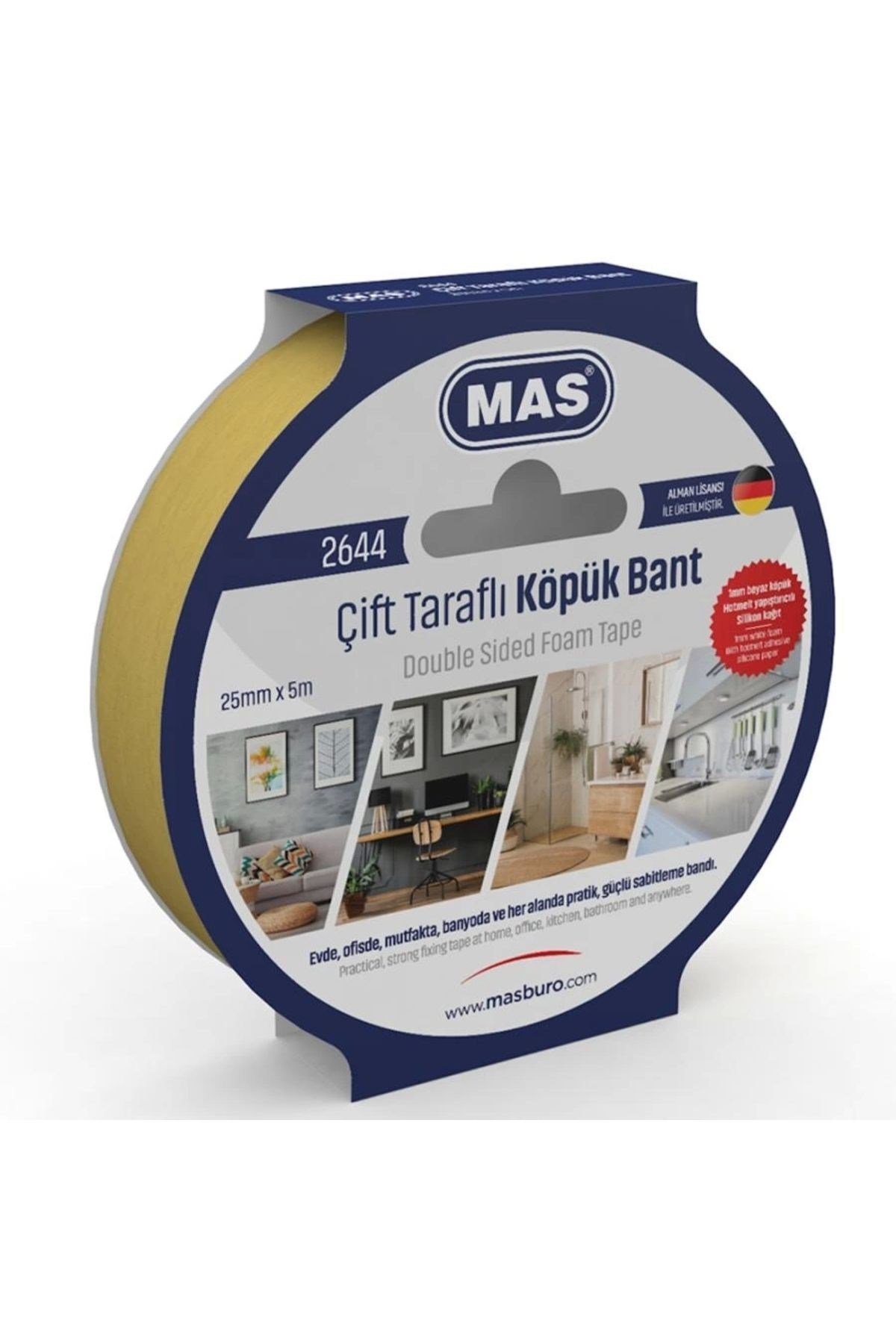 2644 ÇİFT TARAFLI KÖPÜK BANT 25mmx5m