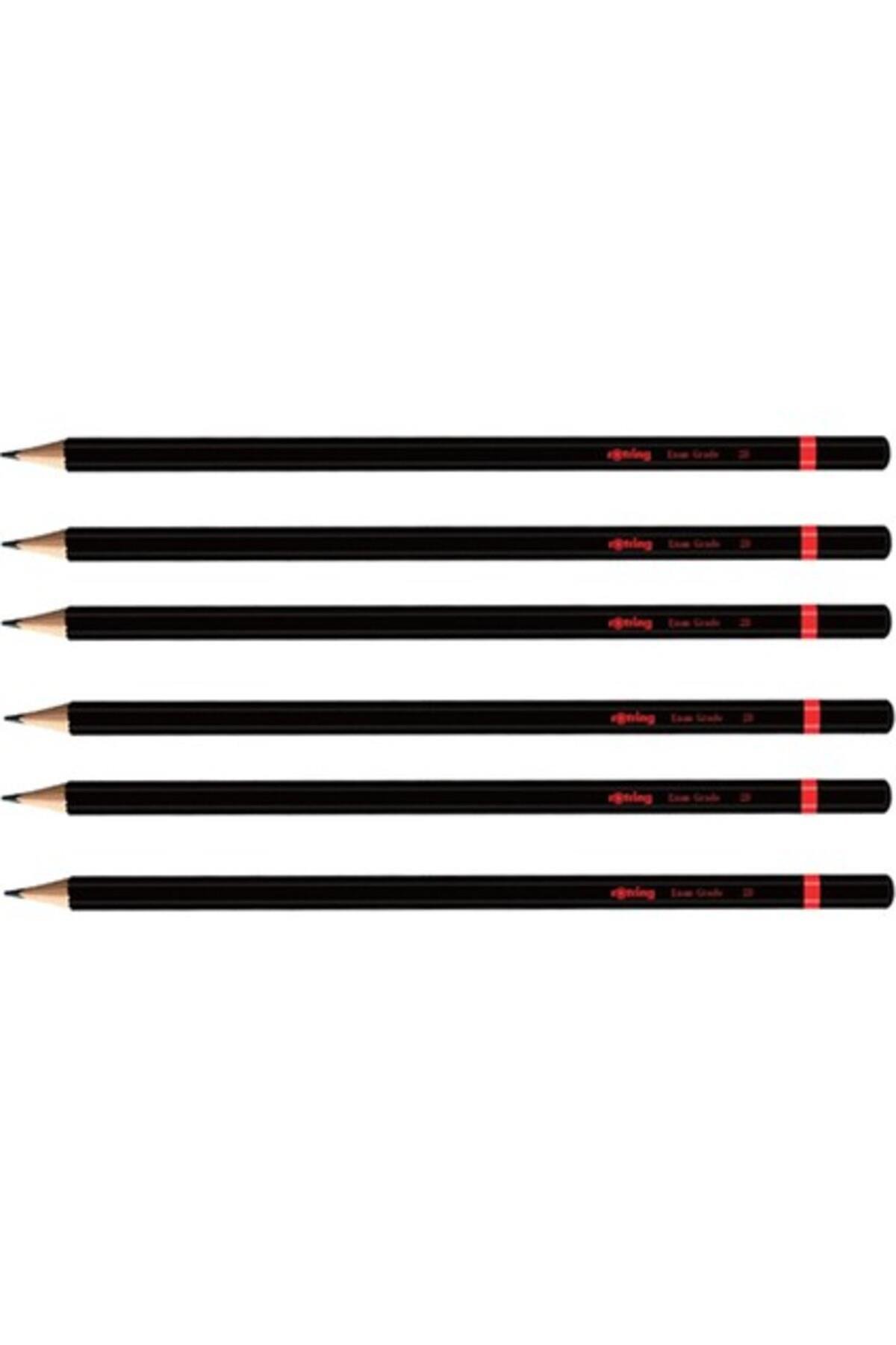 2B Sınav Kalemi 6'lı Set Siyah 7.5 cm Uzunlukta 6 Adet