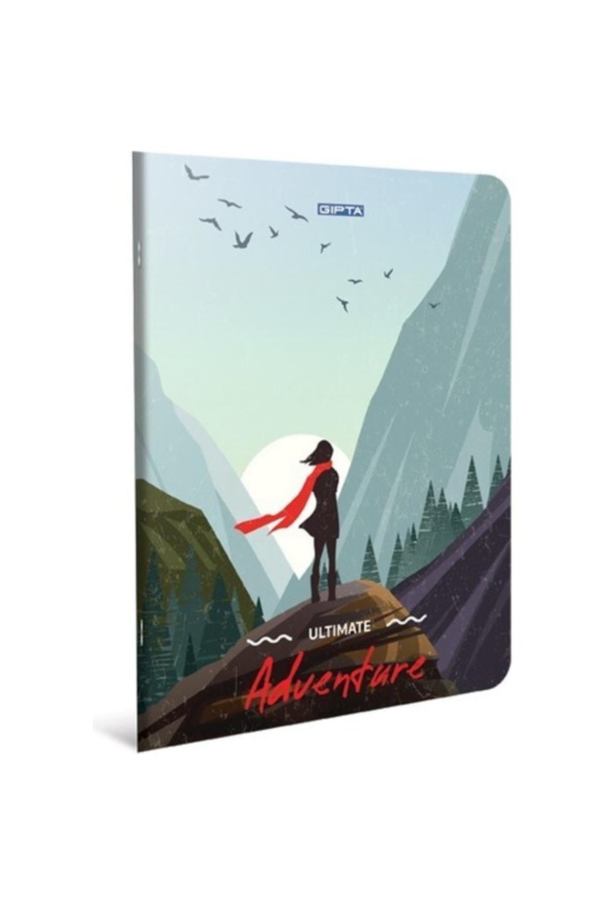 A6 Adventure Tel Dikişli Karton Kapaklı Defter 80 Yaprak