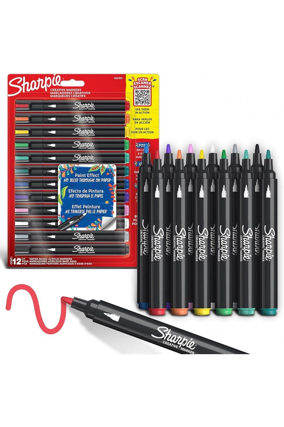 Acrylic Paint Markers 12'li Yuvarlak Uç Akrilik Markör Kalem Seti / 2201070