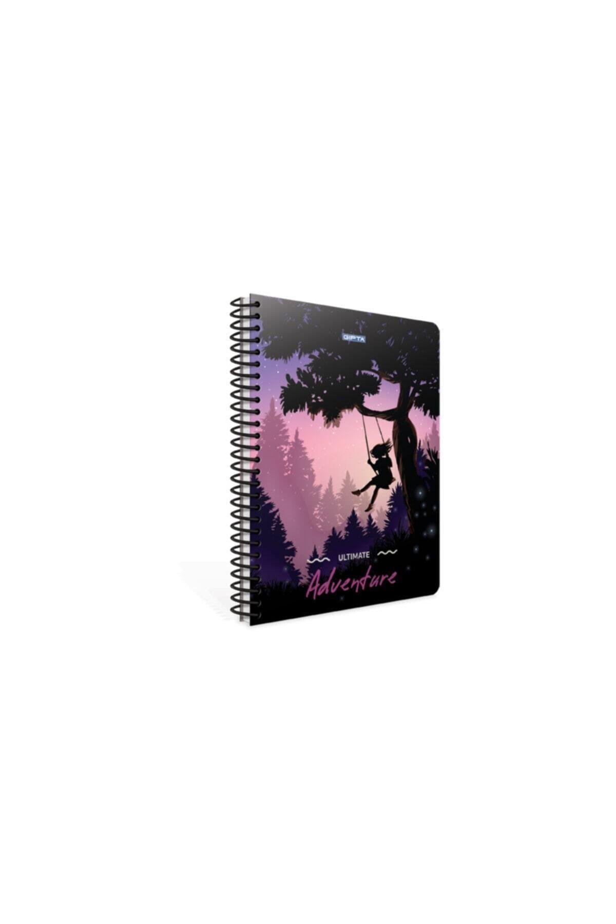 Adventure A4 Spiralli Karton Kapak Defter 80 Yaprak Kareli (4 Lü Paket) 3844