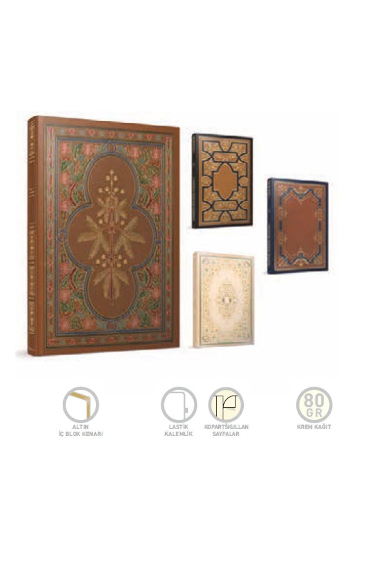 Antique Ip Dikişli Sert Kapak Not Defteri 17x24cm 112 Yaprak Özel (3 Lü Paket) 5895