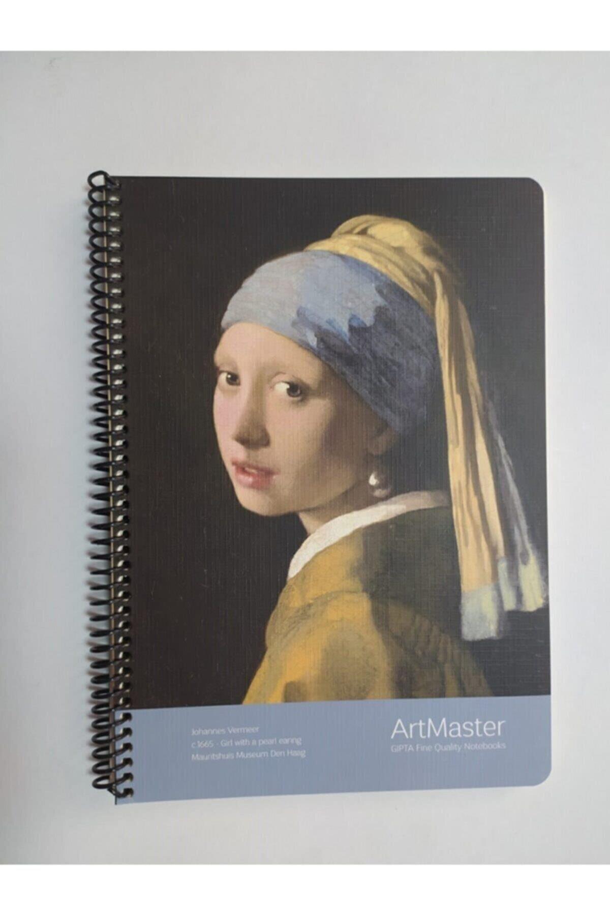 Art Master 100 Yaprak Kareli Karton Kapak Orta Boy Defter