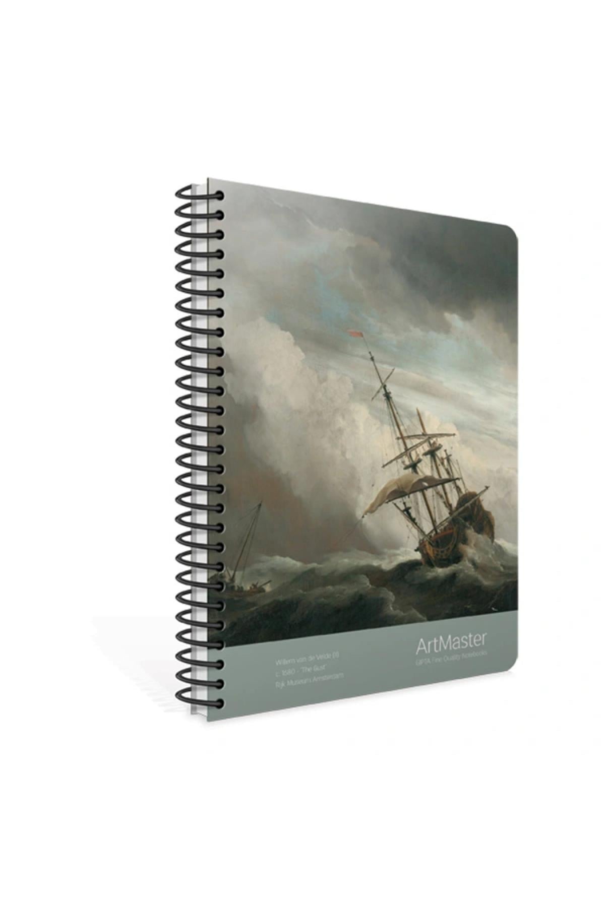 ART MASTER 19X26 SPİRALLİ KARTON KAPAK 100 YP KARELİ DEFTER
