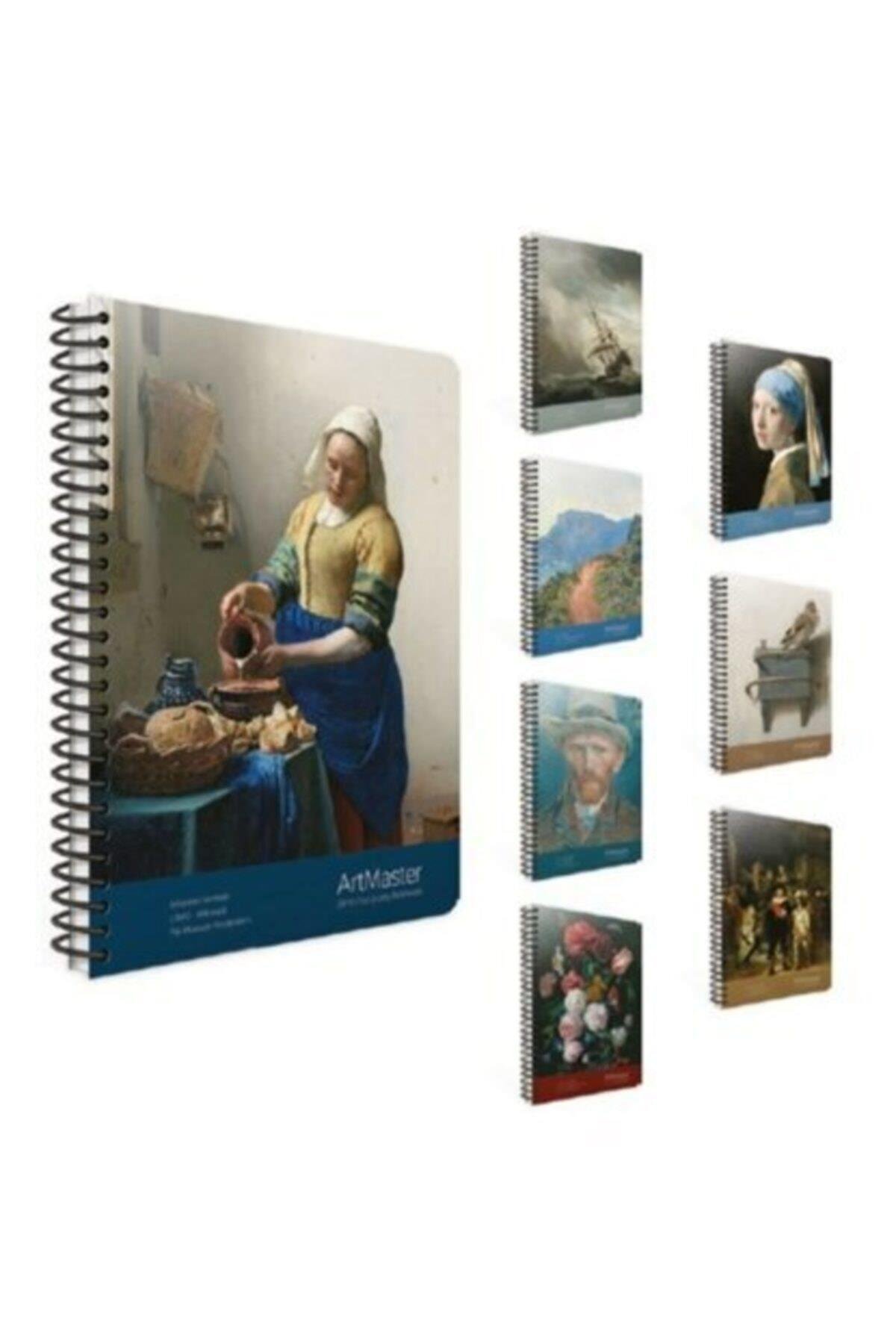 Art Master Spiralli Karton Kapak Not Defteri 19x26cm 100 Yaprak Çizgisiz 5599 (1 Adet)