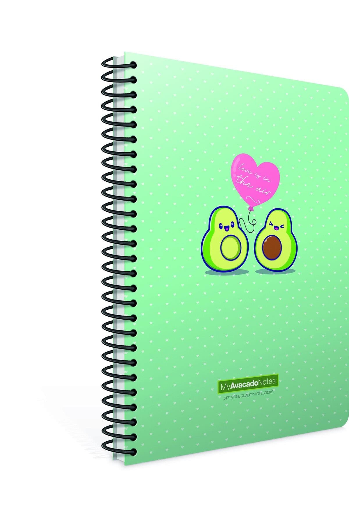 Avocado Notes Spiralli Karton Kapak Defter A5 80 Yaprak Kareli (4 Lü Paket) 6174