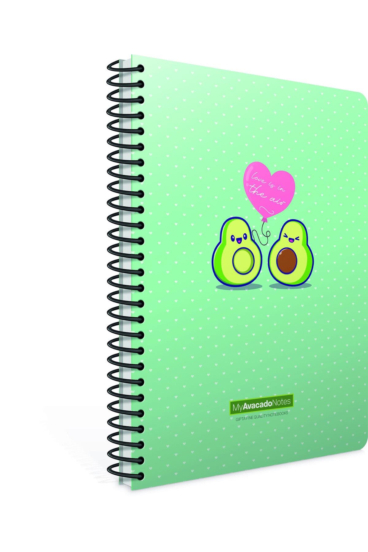 Avocado Notes Spiralli Karton Kapak Defter A5 80 Yaprak Kareli (4 Lü Paket) 6174