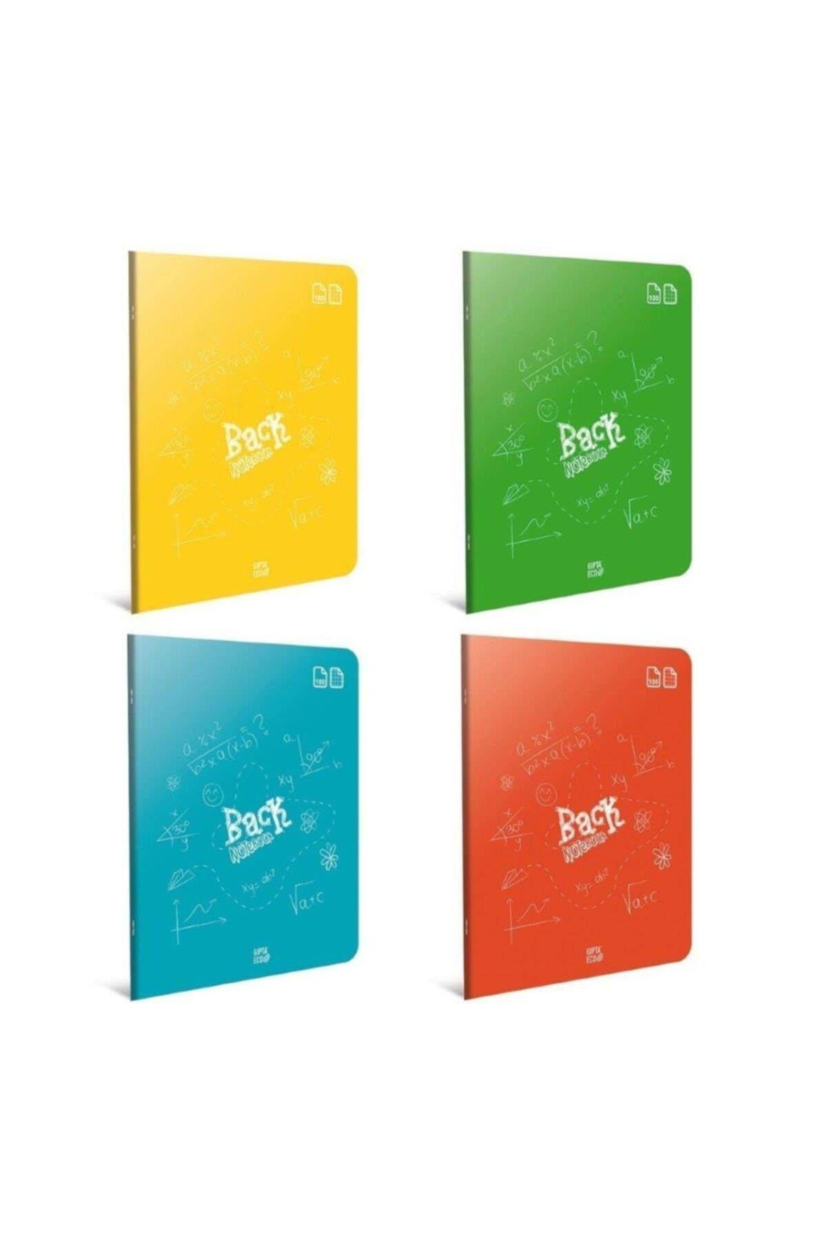 Back A5 80 Yaprak Plastik Kapak Dikişli Defter Çizgili 4 Adet