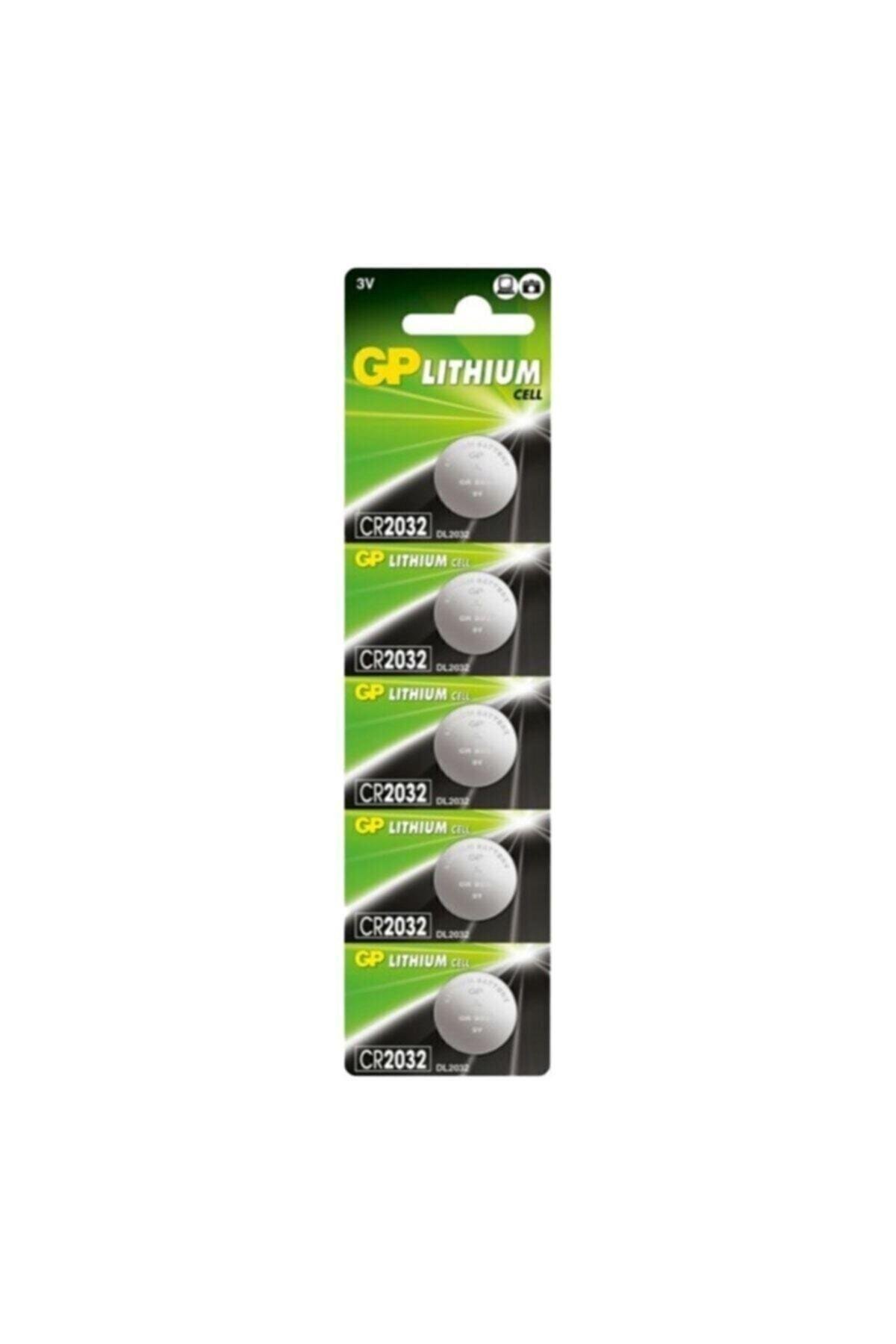 Batteries CR2032 Lityum Düğme Pil, 3 Volt, 5'Li Kart
