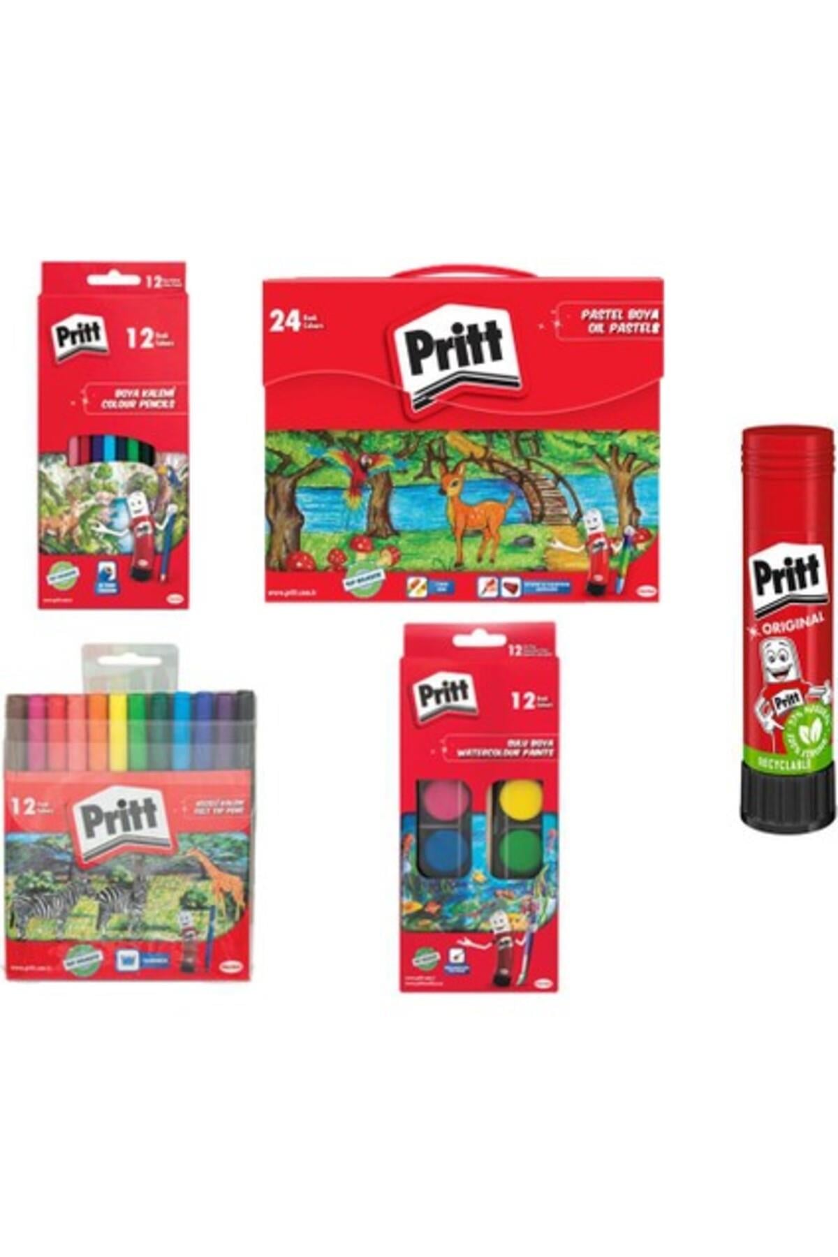 Boya Seti Sulu Boya+Kuru Boya+Keçeli Boya+Mum Pastel BOYA+22G Set