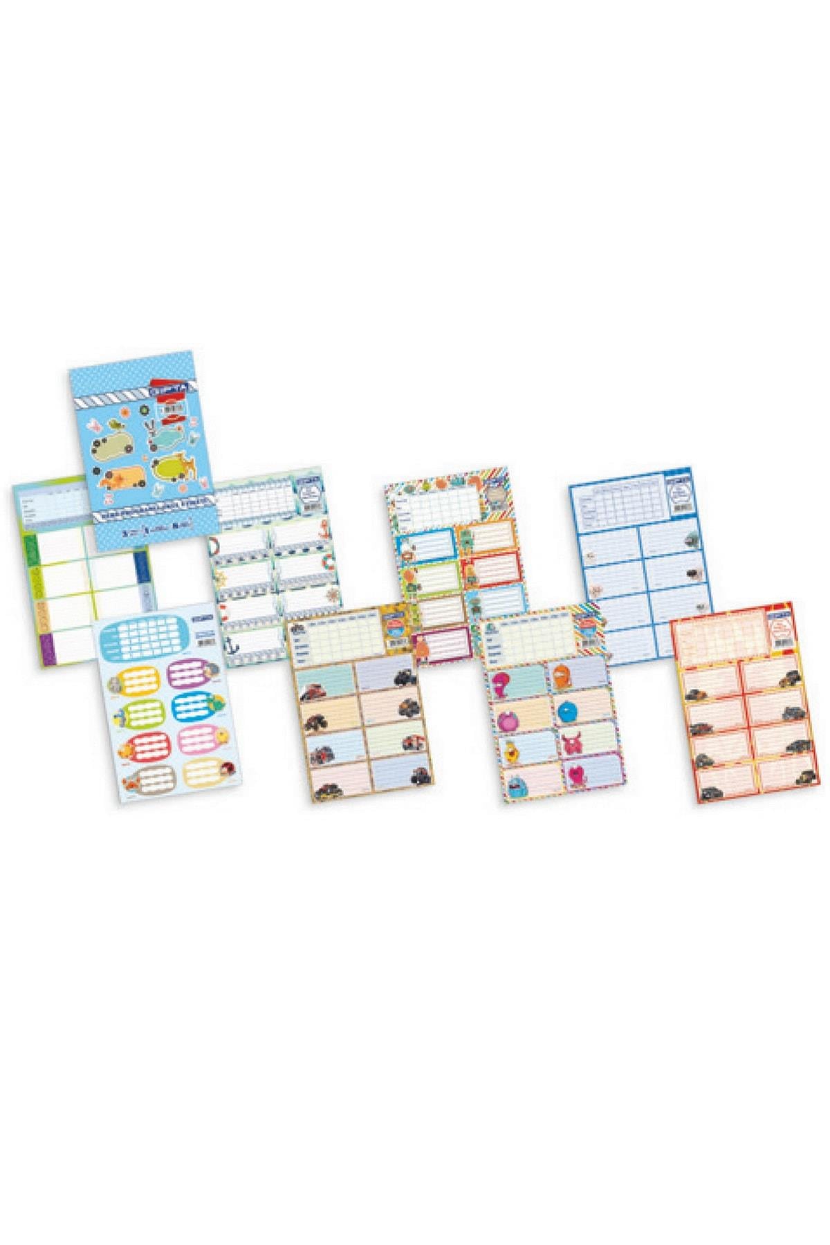 Boys Öğrenci Etiketi Ders Programlı 3 Yaprak (2940)