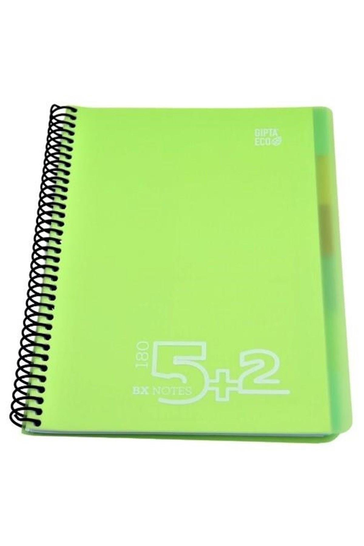 Bx Notes Spiralli Plastik Kapak Defter A4 180 Yaprak 5+2 Seperatörlü Kareli+çizgili 6 Lı Paket