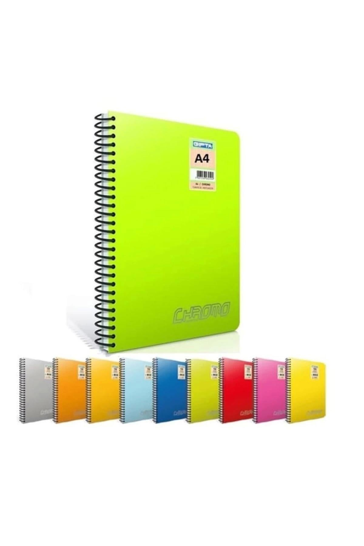 CHROM-O SPİRALLİ PP. KAPAK A4 60YP. ÇİZGİSİZ DEFTER
