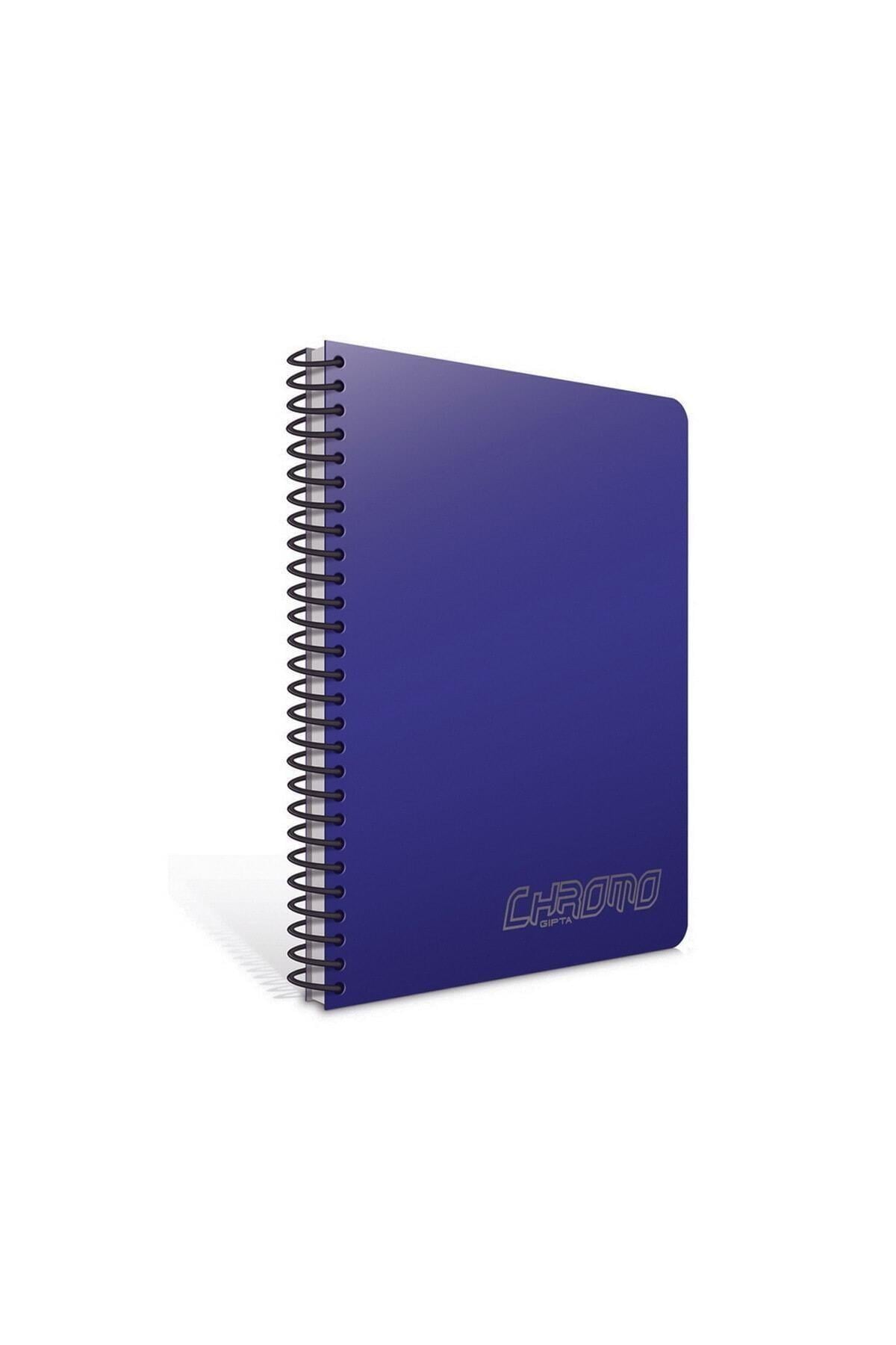 Chromo A4 100 Yaprak Plastik Kapak Spiralli Defter (1491) Çizgili Lacivert