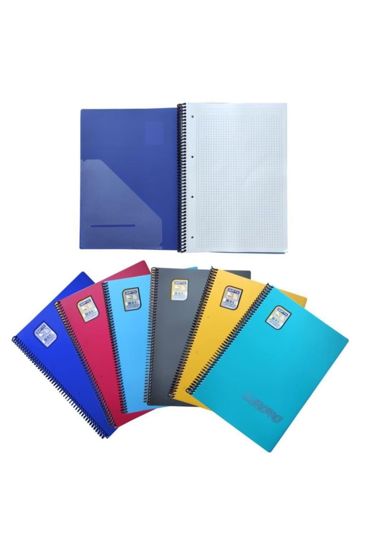 Chromo (a4) 120 Yp. Pp Kapak Spiralli Defter - Kareli (1341) 4'lü