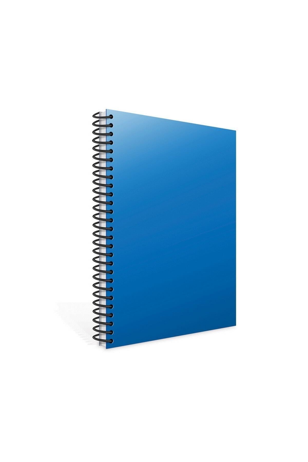 Chromo A4 40 Yaprak Plastik Kapak Spiralli Defter (1977) Kareli Mavi