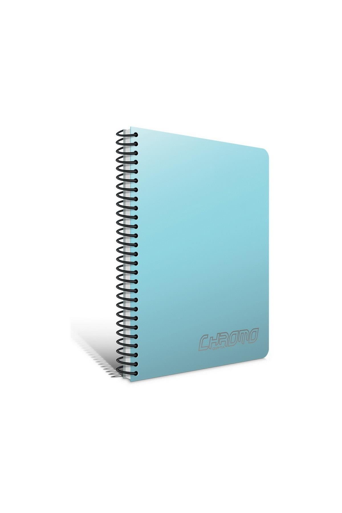 Chromo A4 60 Yaprak Plastik Kapak Spiralli Defter (1978) Çizgili Açık Mavi