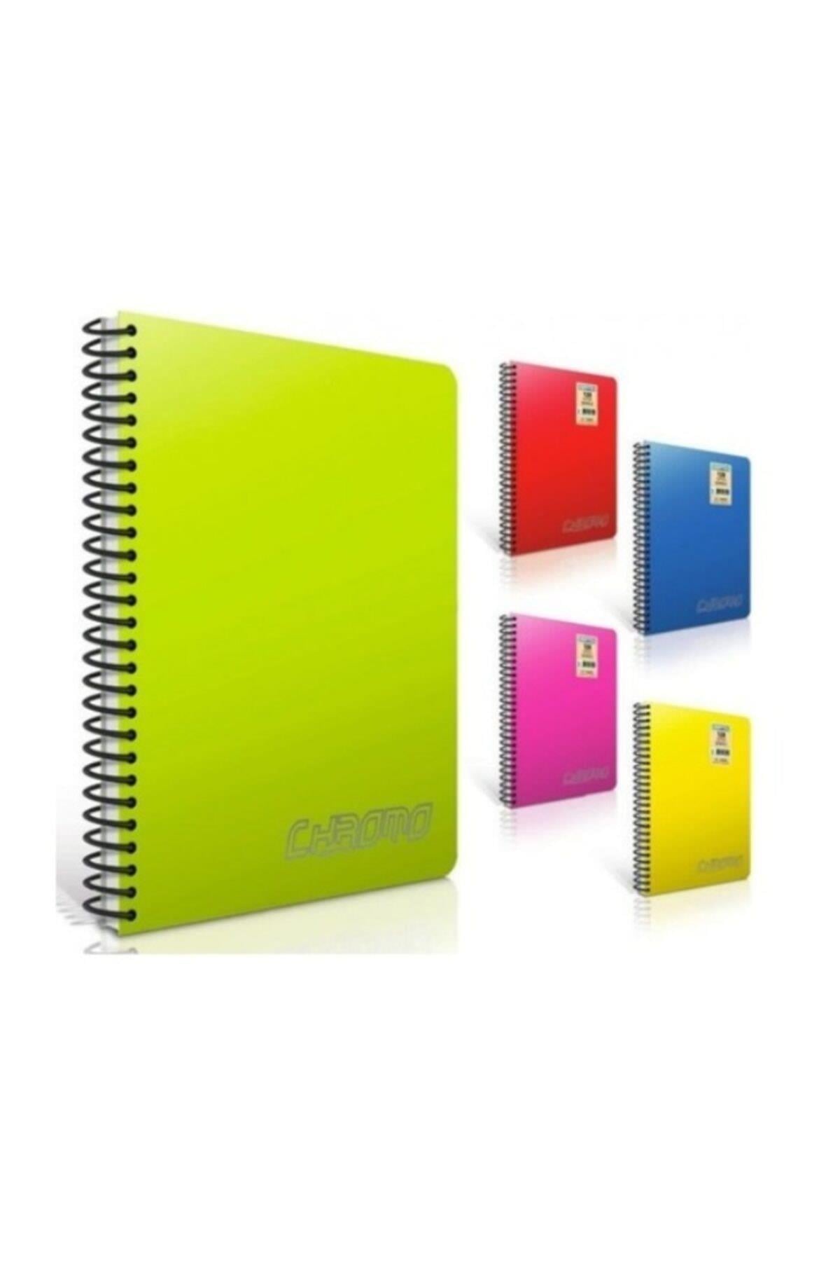 Chromo A5 Spiralli Pp Kapak Defter 60 Yaprak Kareli (4 Lü Paket) 2314