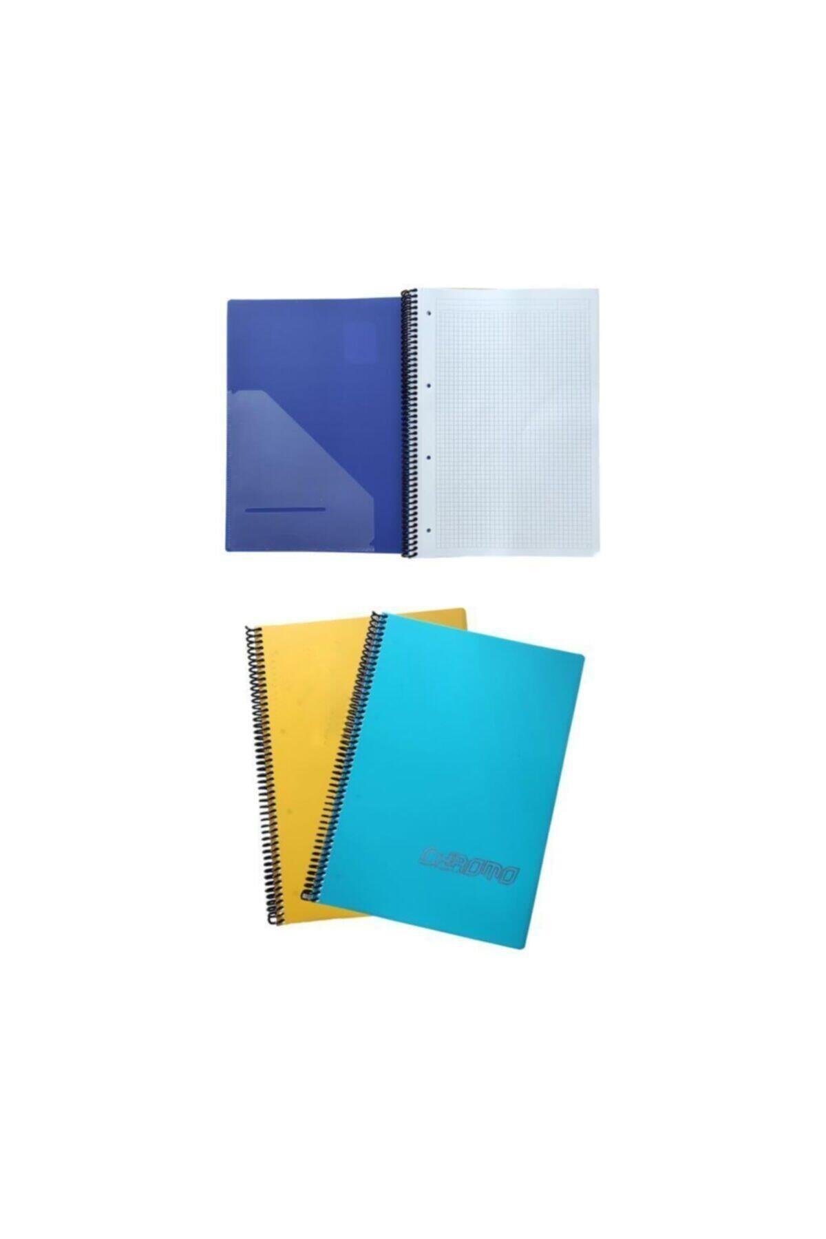 Chromo Spiralli Pp Kapak Defter A4 Kareli 100 Yp 1492 2'li