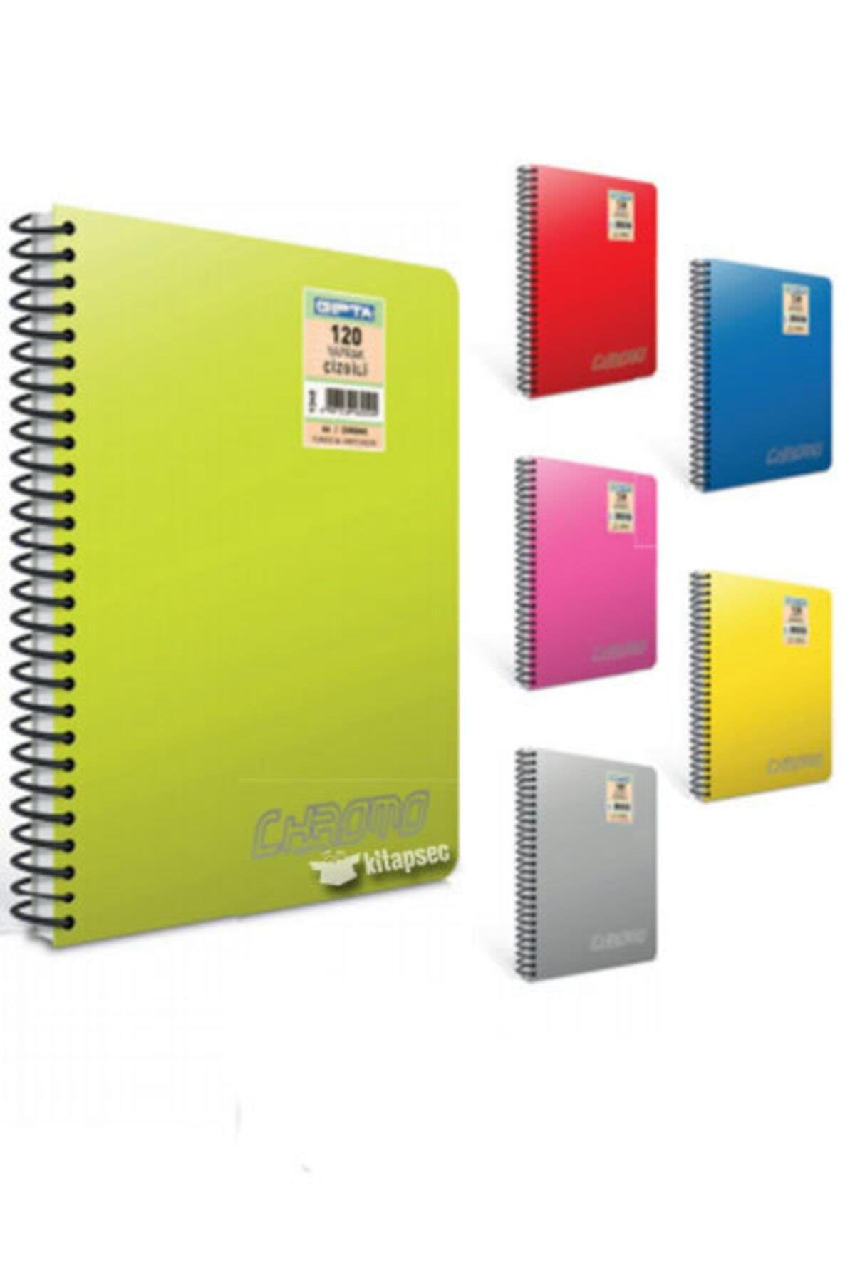 Chromo Spiralli Pp Kapak Defter A6 80 Yp. Kareli