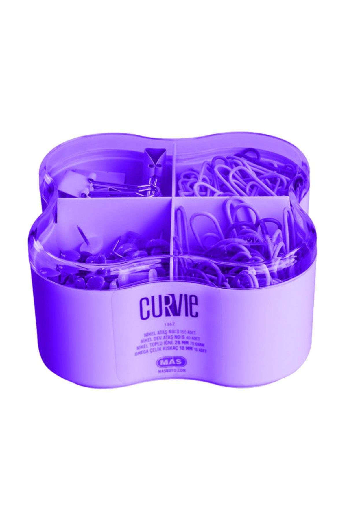 Curvie Renkl Ataş - Dev Ataş - Harita Çivisi - Kıskaç Mor