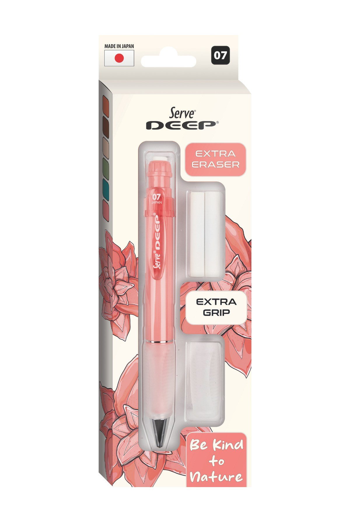 Deep Versatil Kalem 07mm- Toprak Tonları - Yedekli Set (Grip ve Silgi)