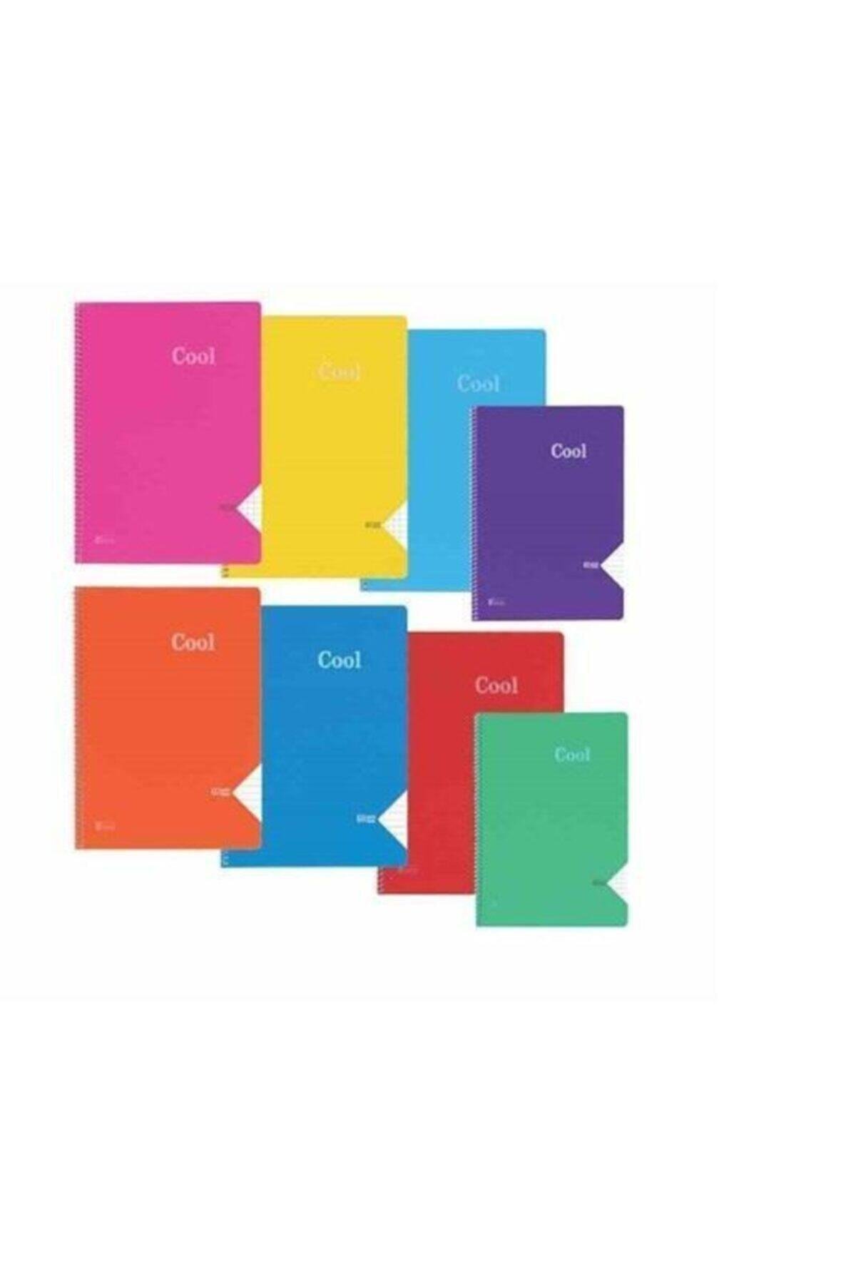 Defter A4 96 Yaprak Kareli Spiralli Plastik Kapak