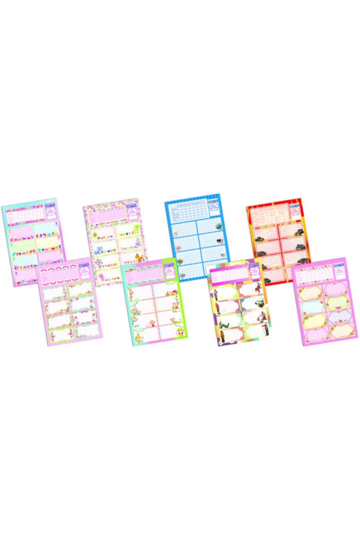 Ders Programlı Okul Etiketi 16x24cm 3 Yaprak (2 Paket) 2548