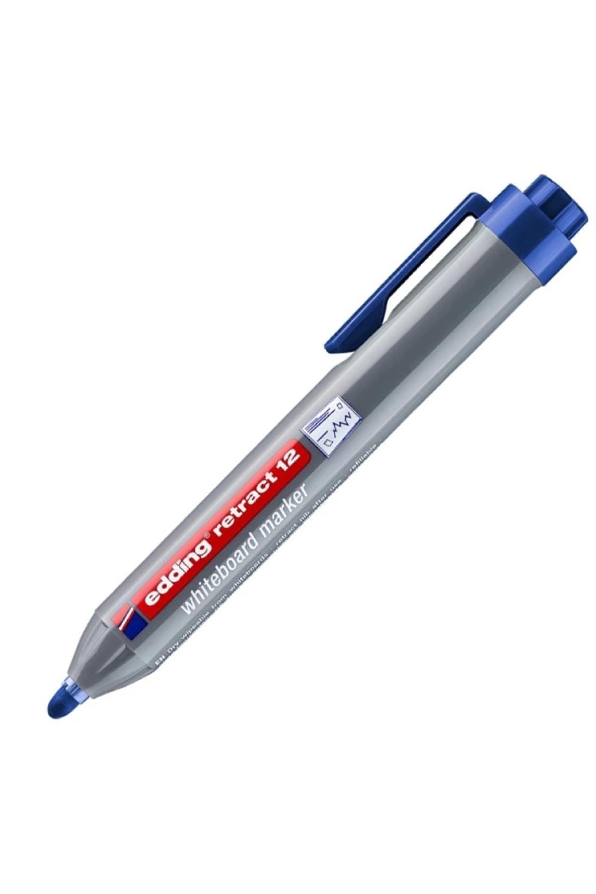 ED-12 BASMALI BEYAZ TAHTA KALEMİ MAVİ