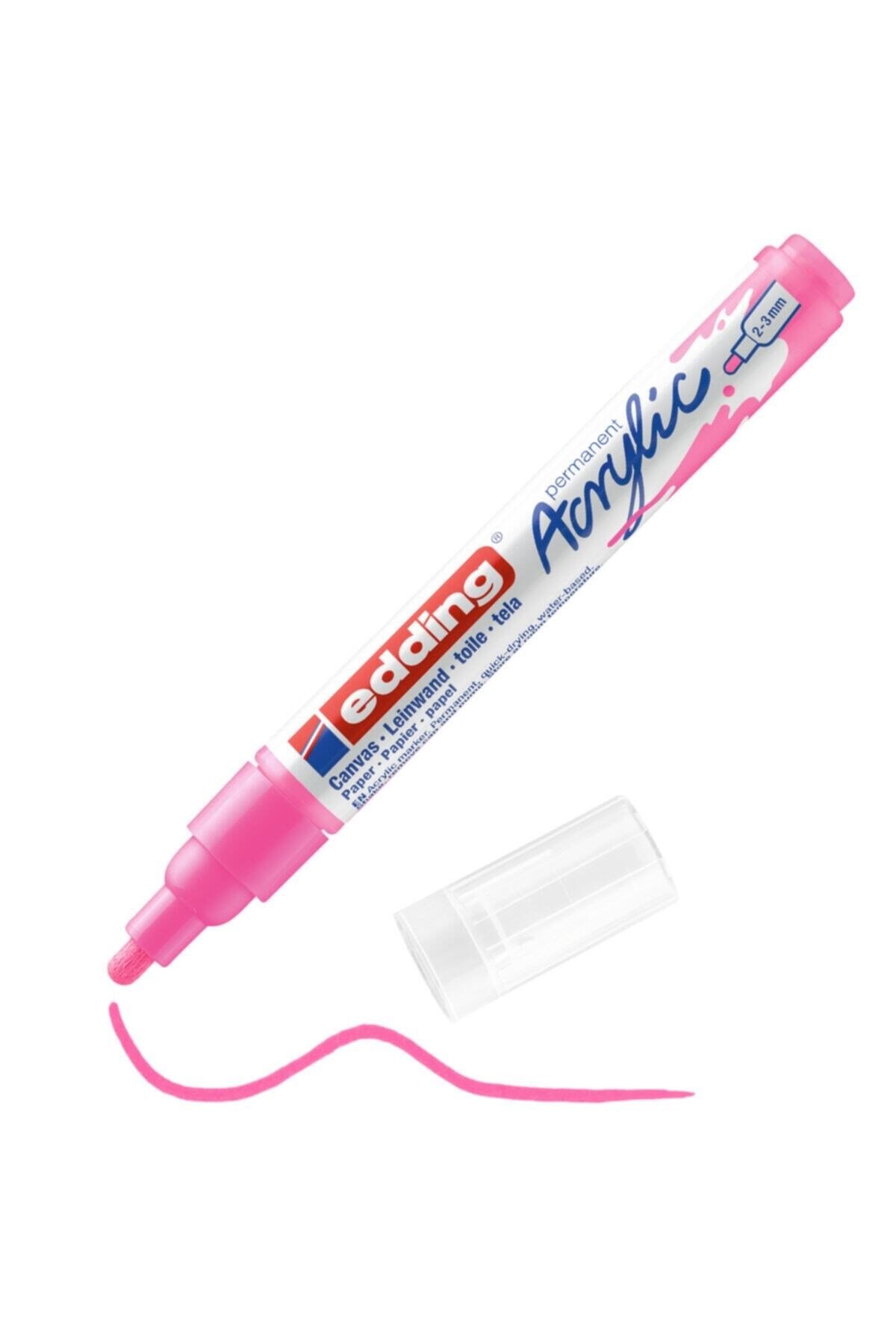 EDDİNG ED5100069 AKRİLİK MARKÖR ORTA UÇLU 2.0-3.0mm FOSFORLU PEMBE