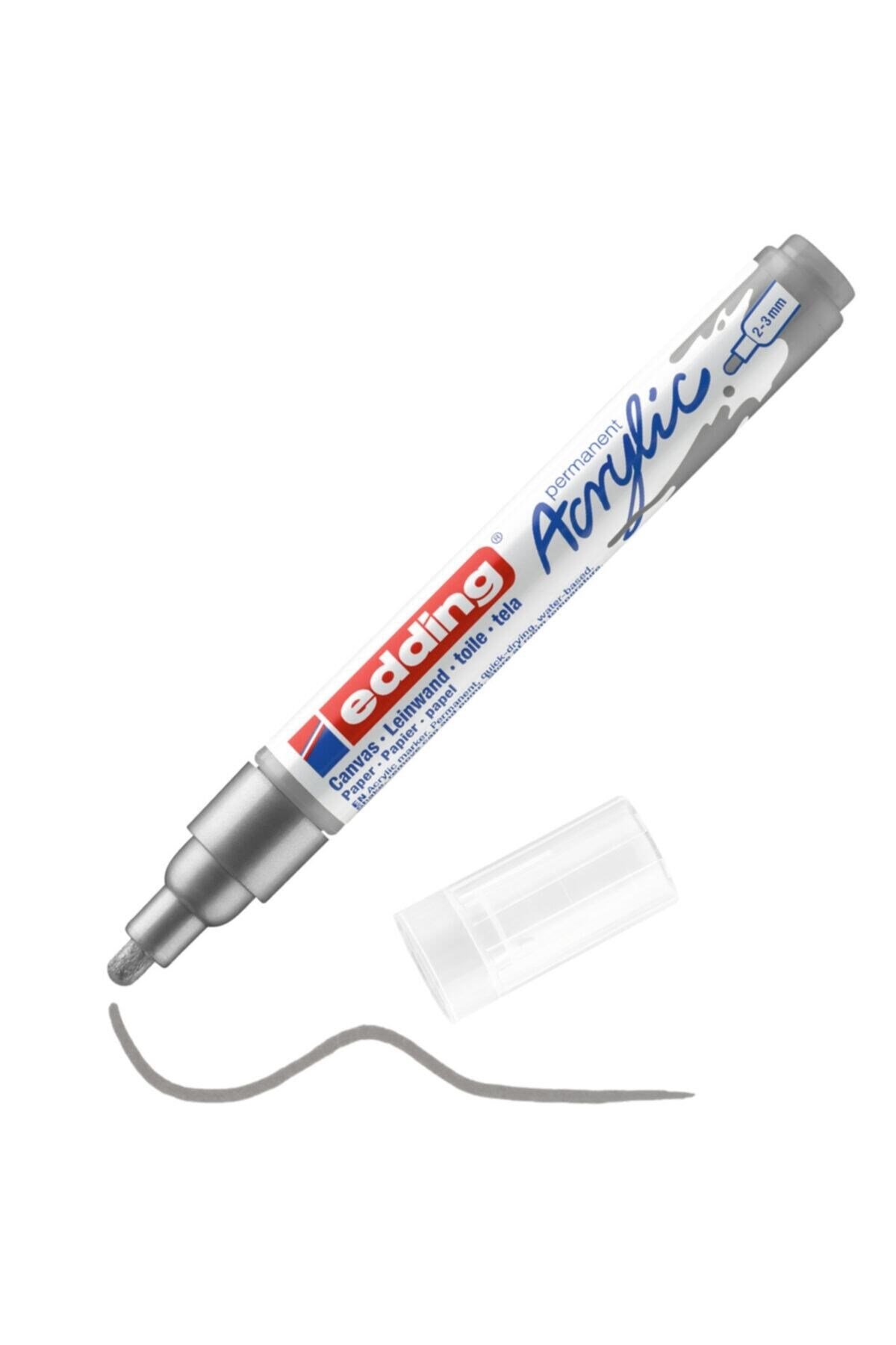 EDDİNG ED5100923 AKRİLİK MARKÖR ORTA UÇLU 2.0-3.0mm GÜMÜŞ
