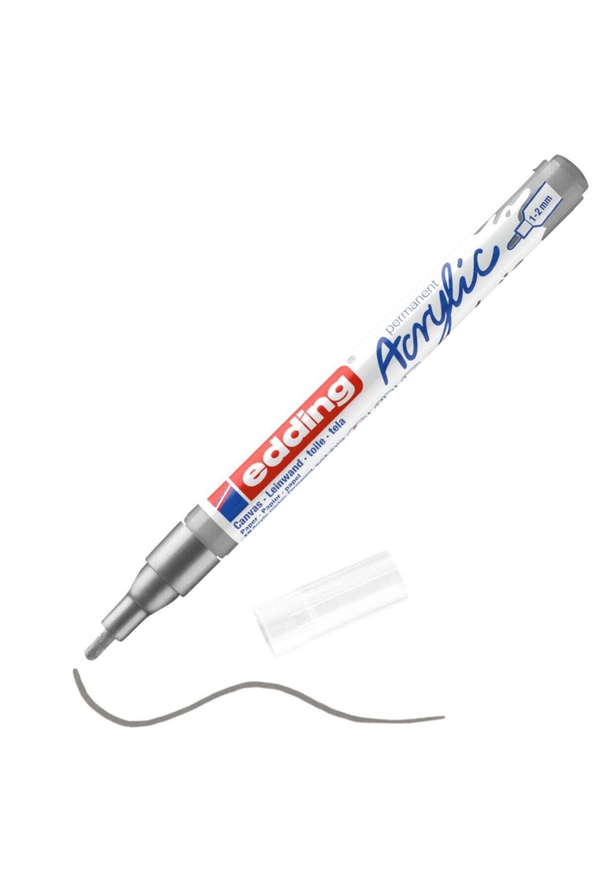 EDDİNG ED5300923 AKRİLİK MARKÖR İNCE UÇLU 1.0-2.0mm GÜMÜŞ