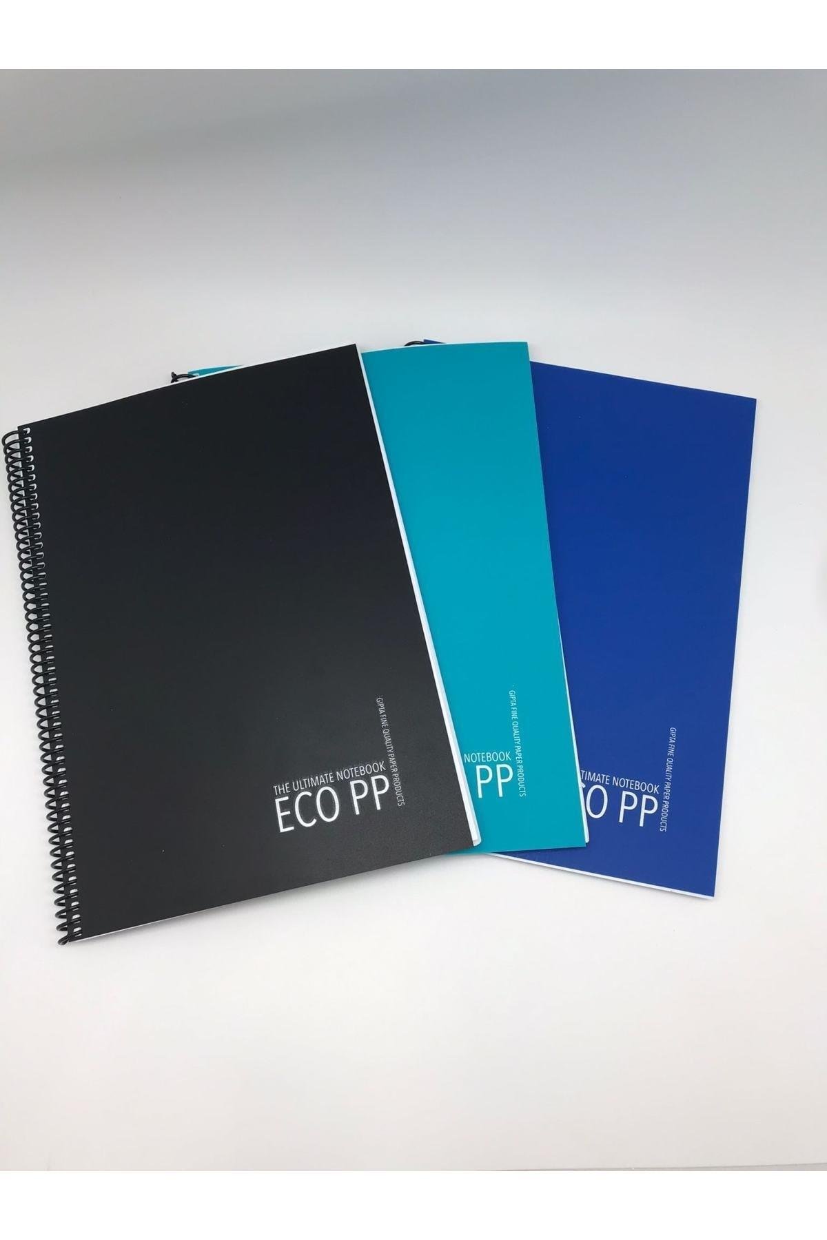 Eko Pp Spiralli Pp Kapak Defter A4 120 Yaprak Kareli 3'lü