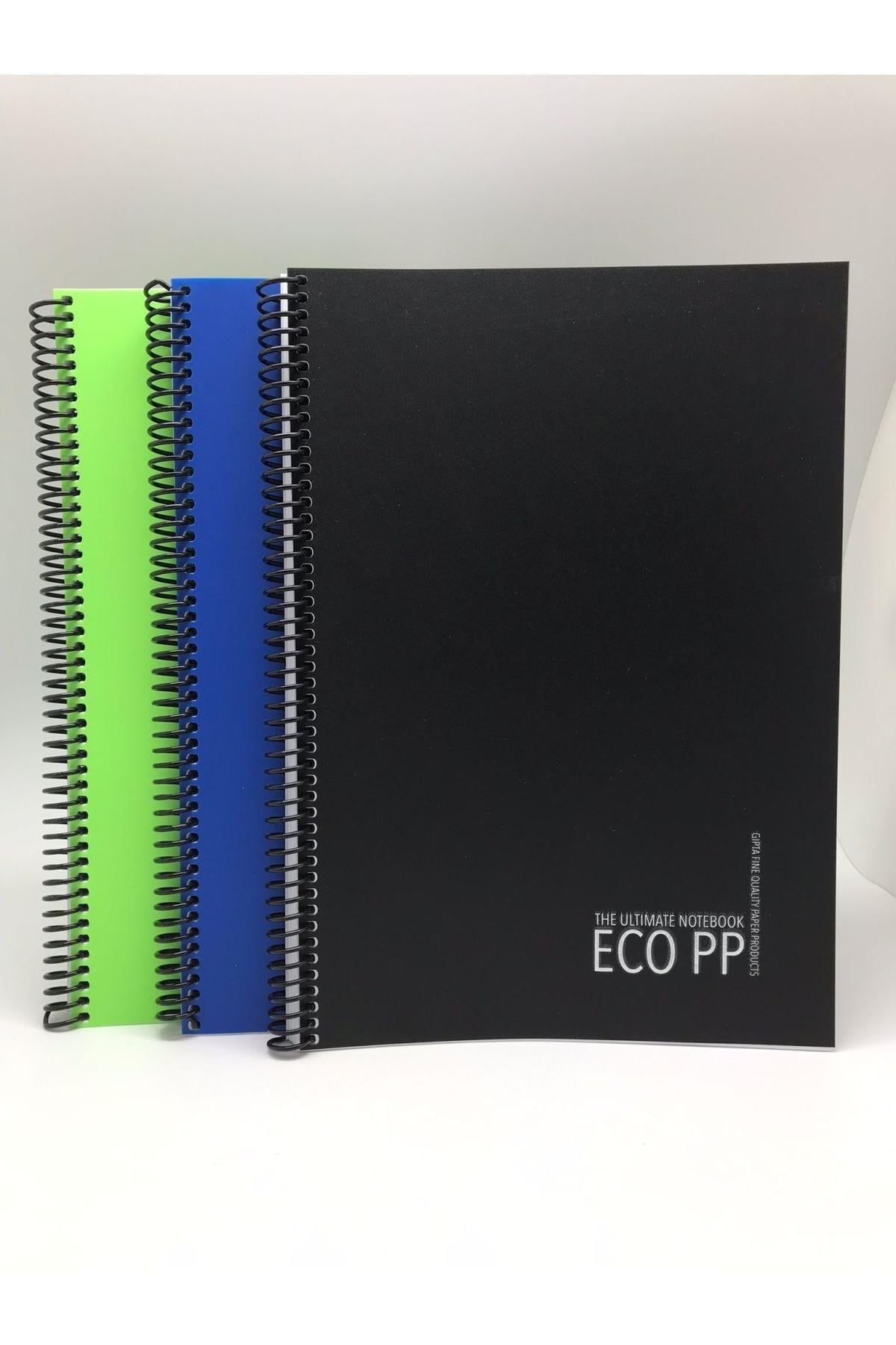 Eko Pp Spiralli Pp Kapak Defter A4 120 Yaprak Kareli 3'lü