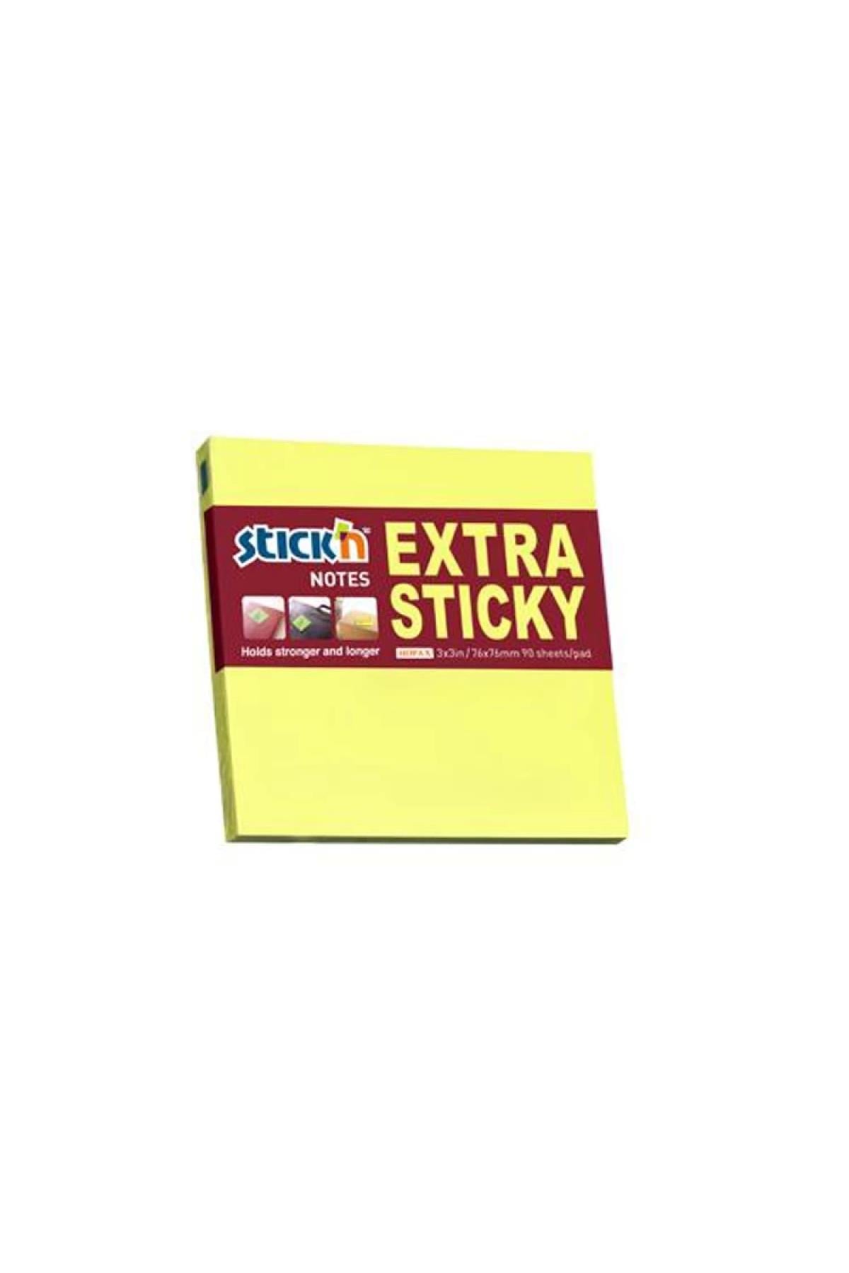 Extra Yapışkanlı Not Kağıdı Stıckn 76x76 Neon Sarı 90 Yaprak